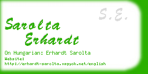 sarolta erhardt business card